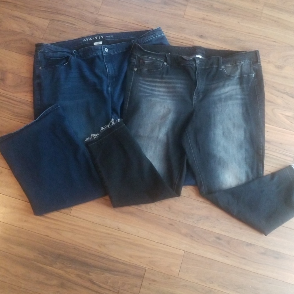 2 pair of plus size jeans